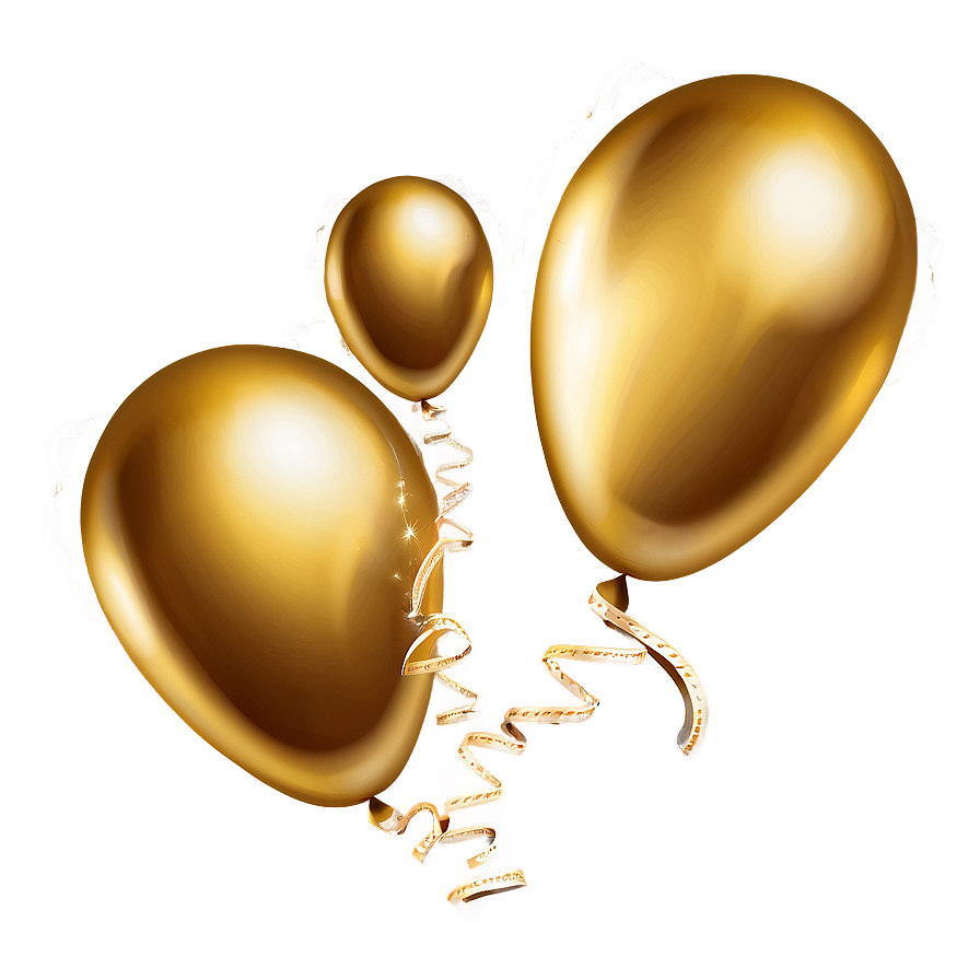 Floating Gold Balloons Png Yio PNG Image