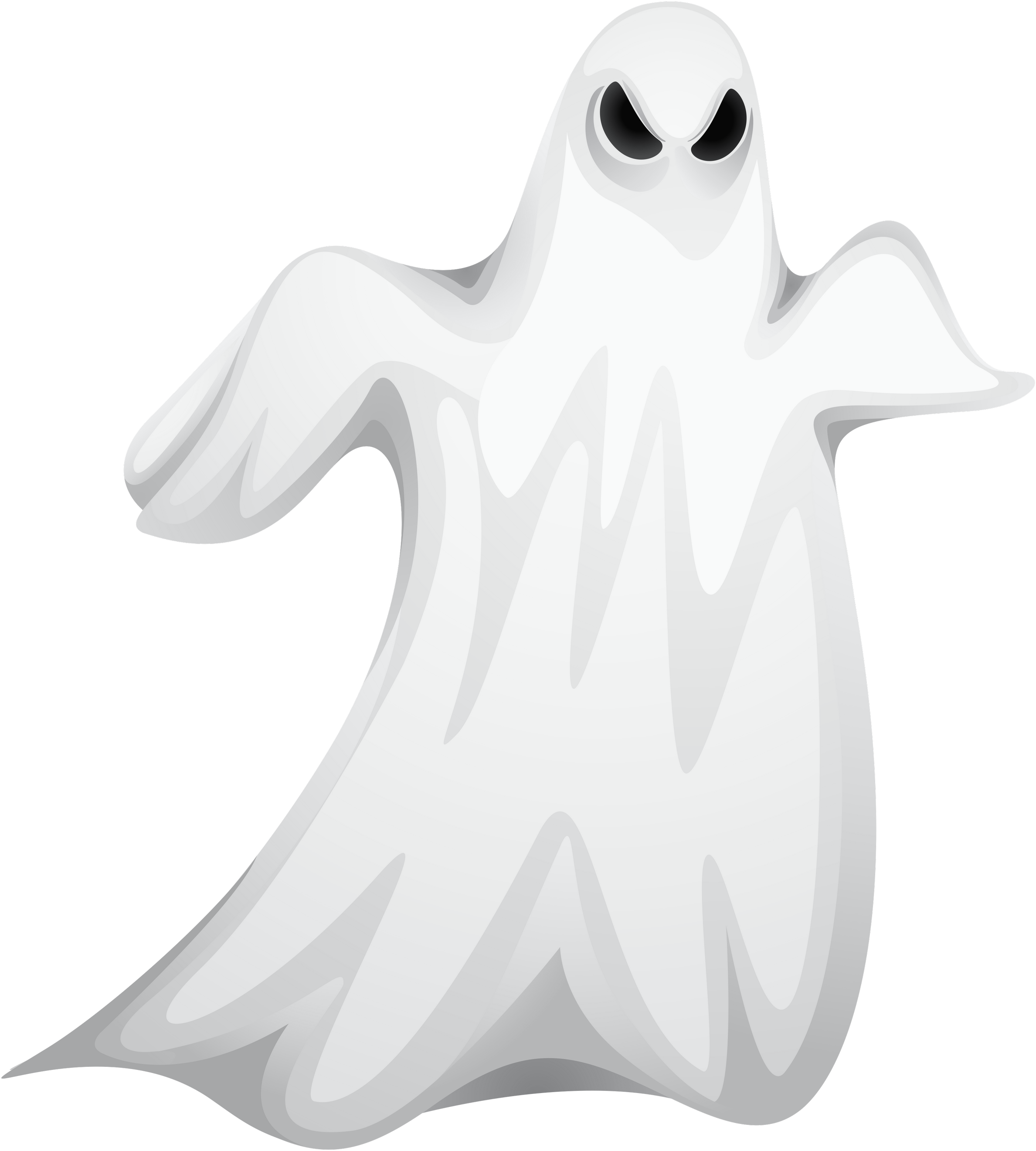 Floating Halloween Ghost Cartoon PNG Image