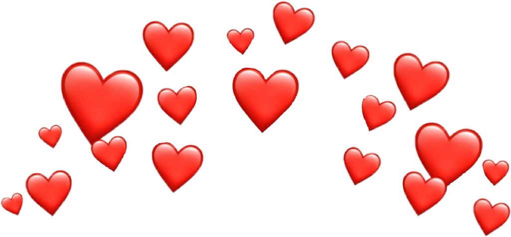 Floating Hearts Filter PNG Image