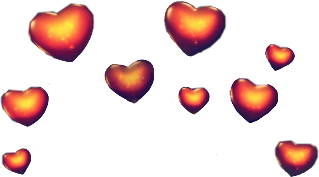 Floating Hearts Filter Effect PNG Image