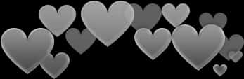 Floating Hearts Gradient Background PNG Image