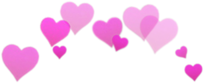 Floating Pink Hearts Filter PNG Image