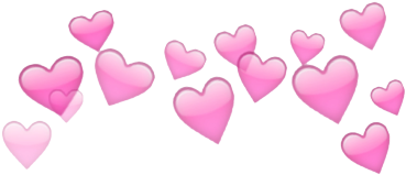 Floating Pink Hearts Filter PNG Image