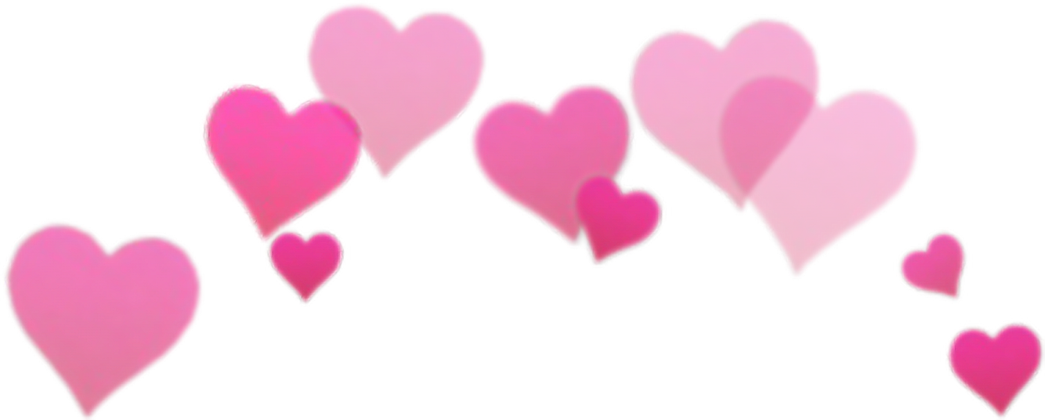 Floating Pink Hearts Sticker PNG Image