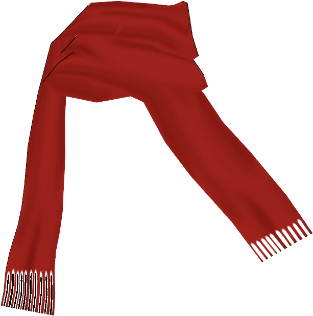 Floating Red Scarf3 D Render PNG Image