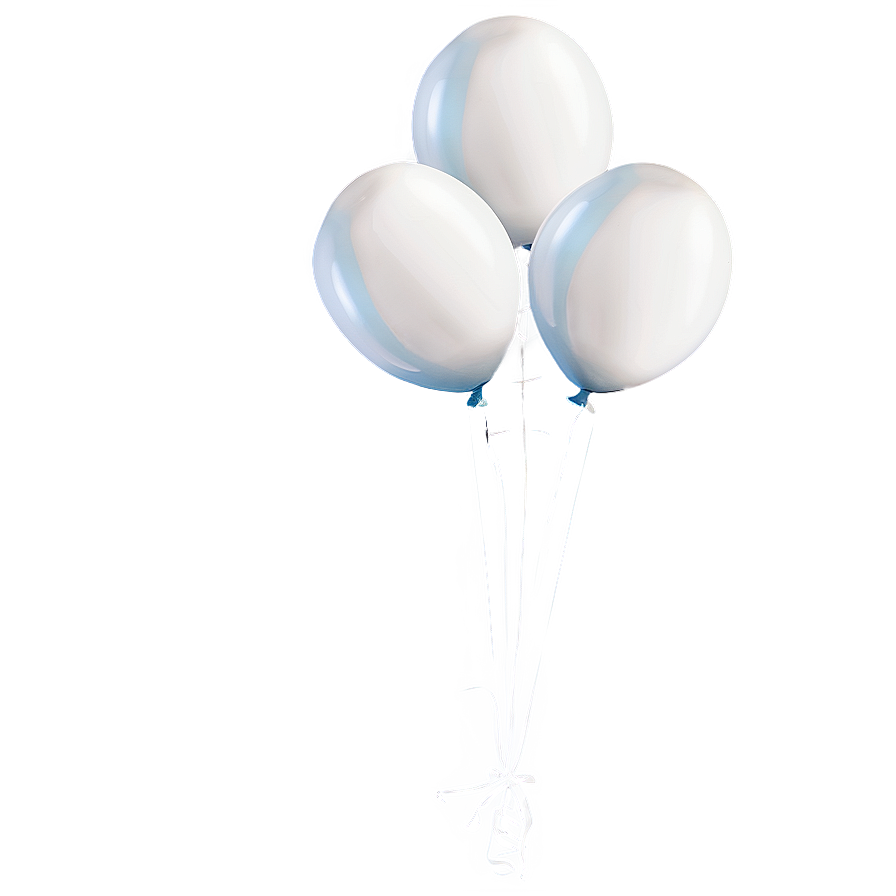 Floating White Balloon Bunch Png 06212024 PNG Image