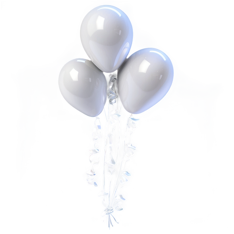 Floating White Balloon Bunch Png 06212024 PNG Image