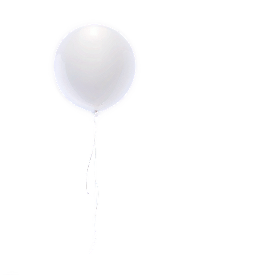 Floating White Balloon Png 87 PNG Image