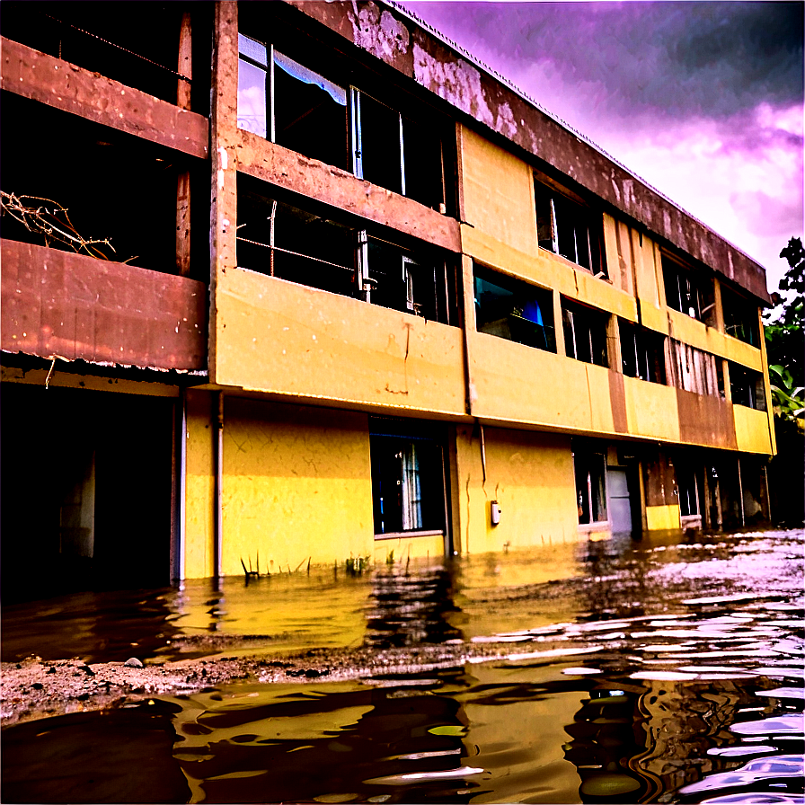 Flood-damaged Building Png 06212024 PNG Image