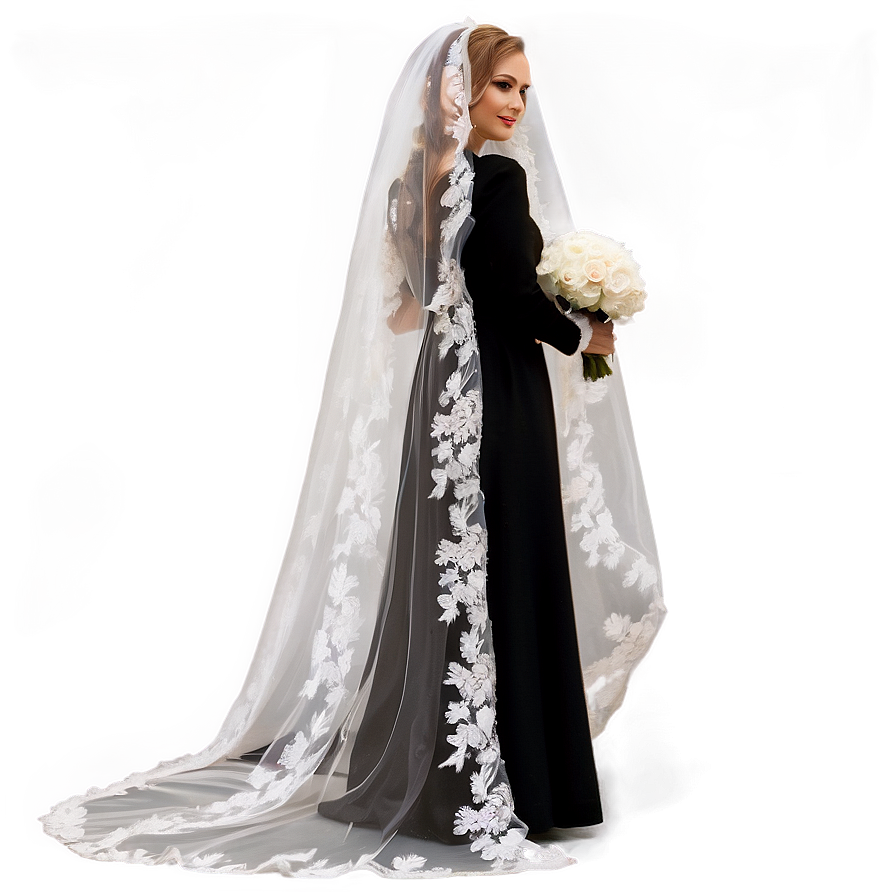 Floor Length Bridal Veil Png Tbs PNG Image