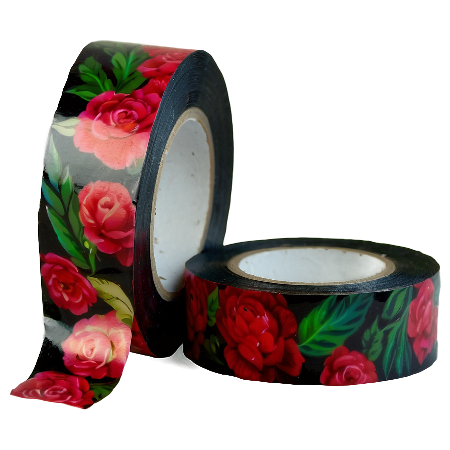 Floral Aesthetic Tape Png Wpu PNG Image