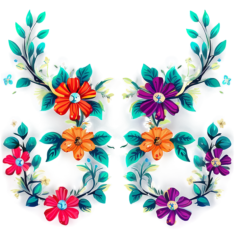 Floral Banner Clipart Png Wvs35 PNG Image