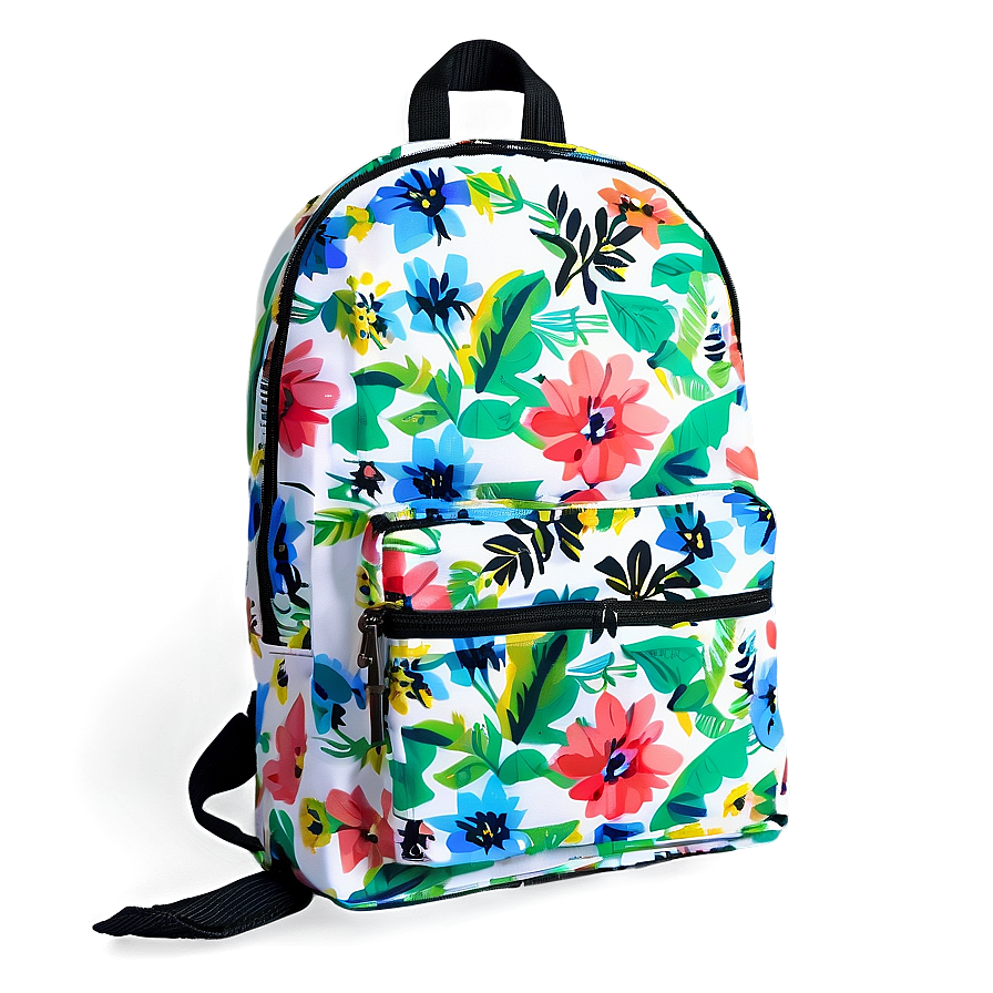 Floral Bookbag Png 06212024 PNG Image