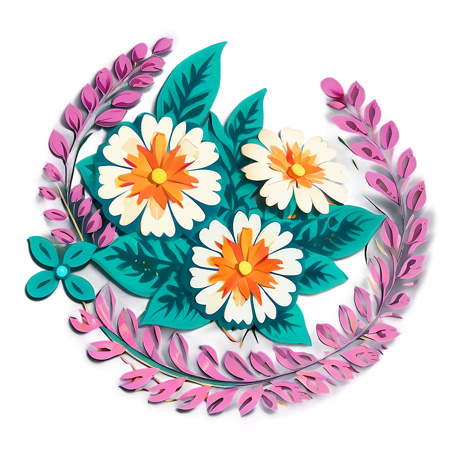 Floral Bouquet Cricut Png Gdm22 PNG Image