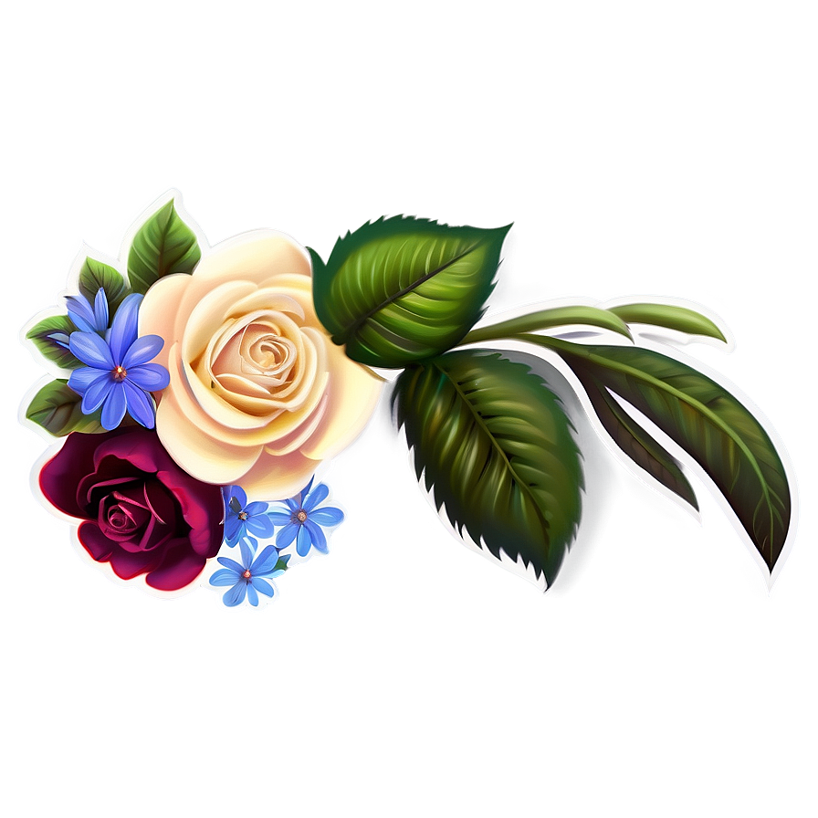 Floral Bouquet Sticker Png 06272024 PNG Image