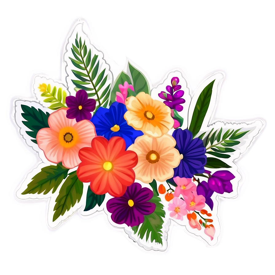 Floral Bouquet Sticker Png Fph PNG Image