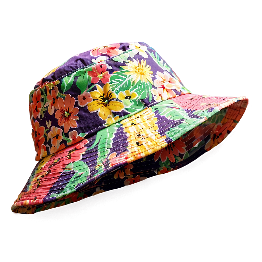 Floral Bucket Hat Png 05252024 PNG Image