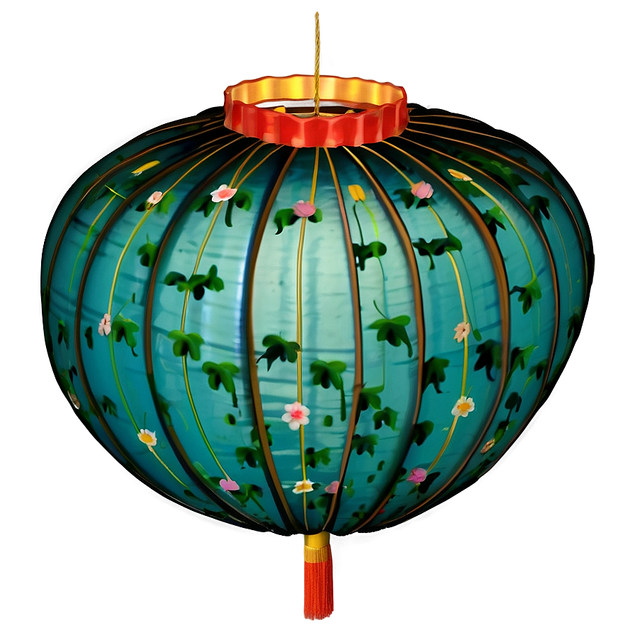 Floral Chinese Lantern Png Pes PNG Image