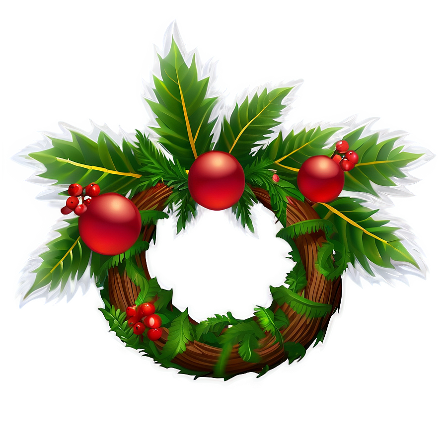 Floral Christmas Wreath Png 46 PNG Image