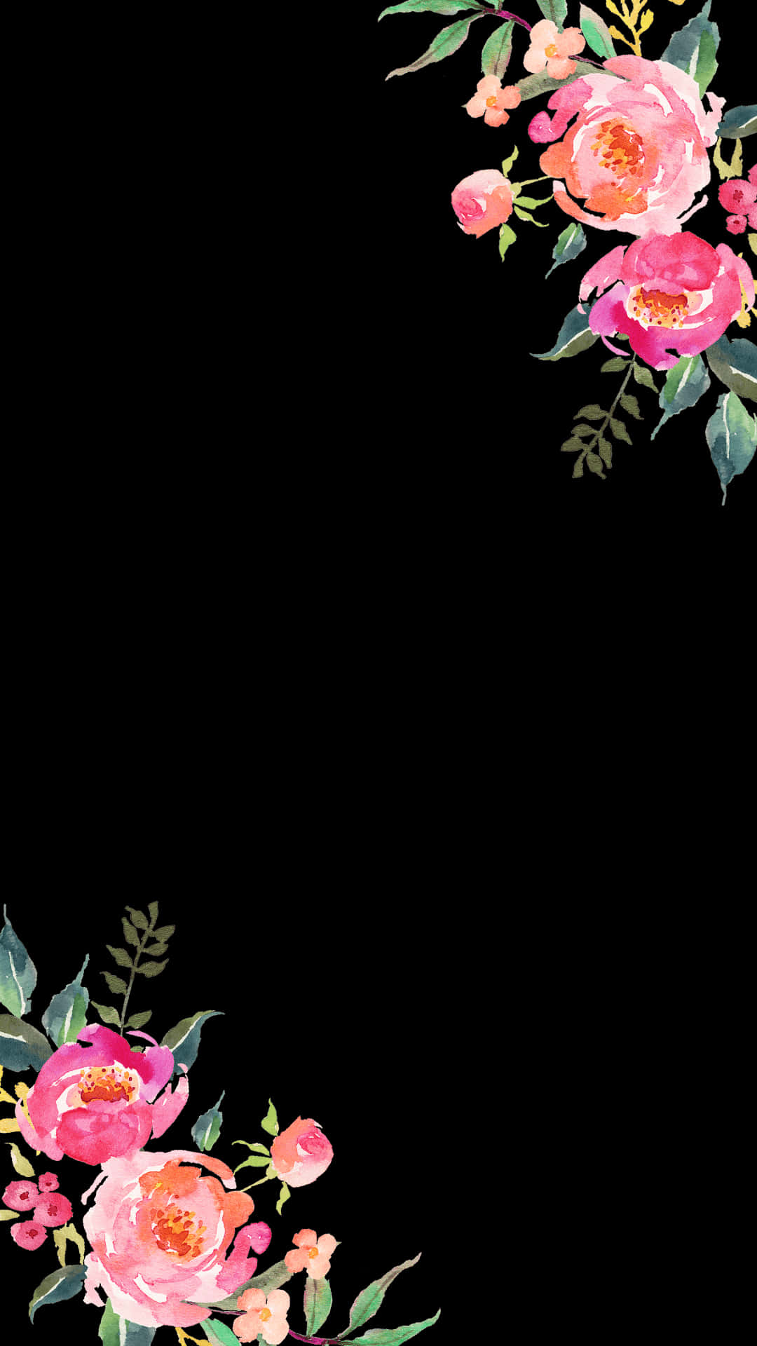 Floral_ Corner_ Design_ Black_ Background.jpg PNG Image