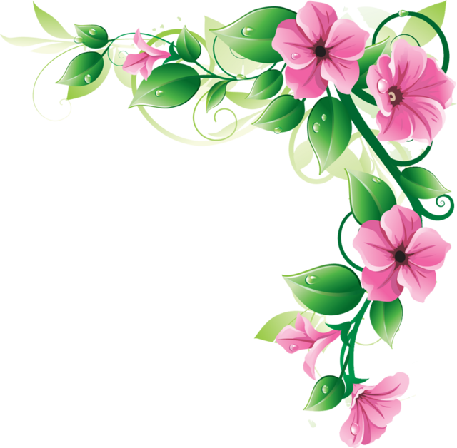 Floral_ Corner_ Design_ Vector PNG Image