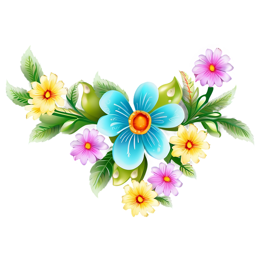 Floral Corner Embellishment Png Bmk PNG Image