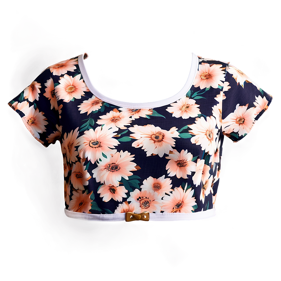 Floral Crop Top Png 05252024 PNG Image