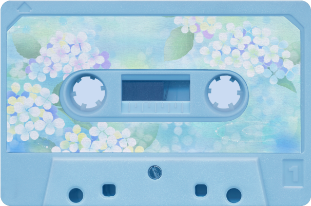 Floral Design Cassette Tape PNG Image