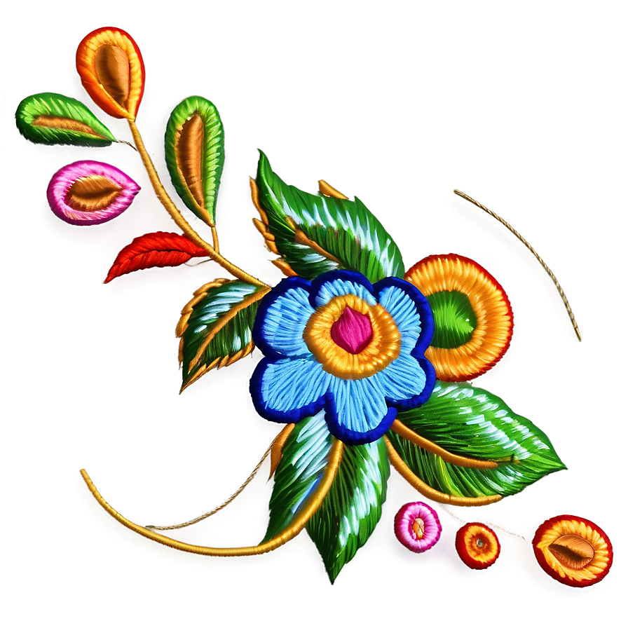 Floral Embroidery Design Png 05062024 PNG Image