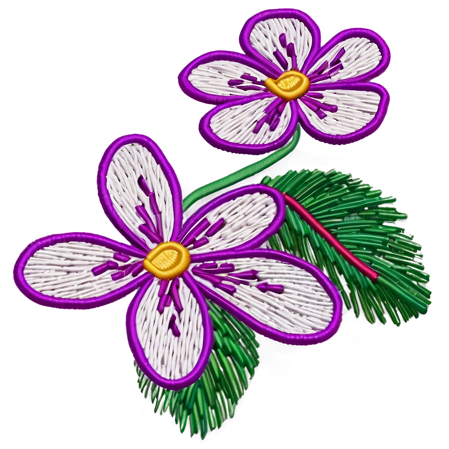 Floral Embroidery Design Png Nyq PNG Image