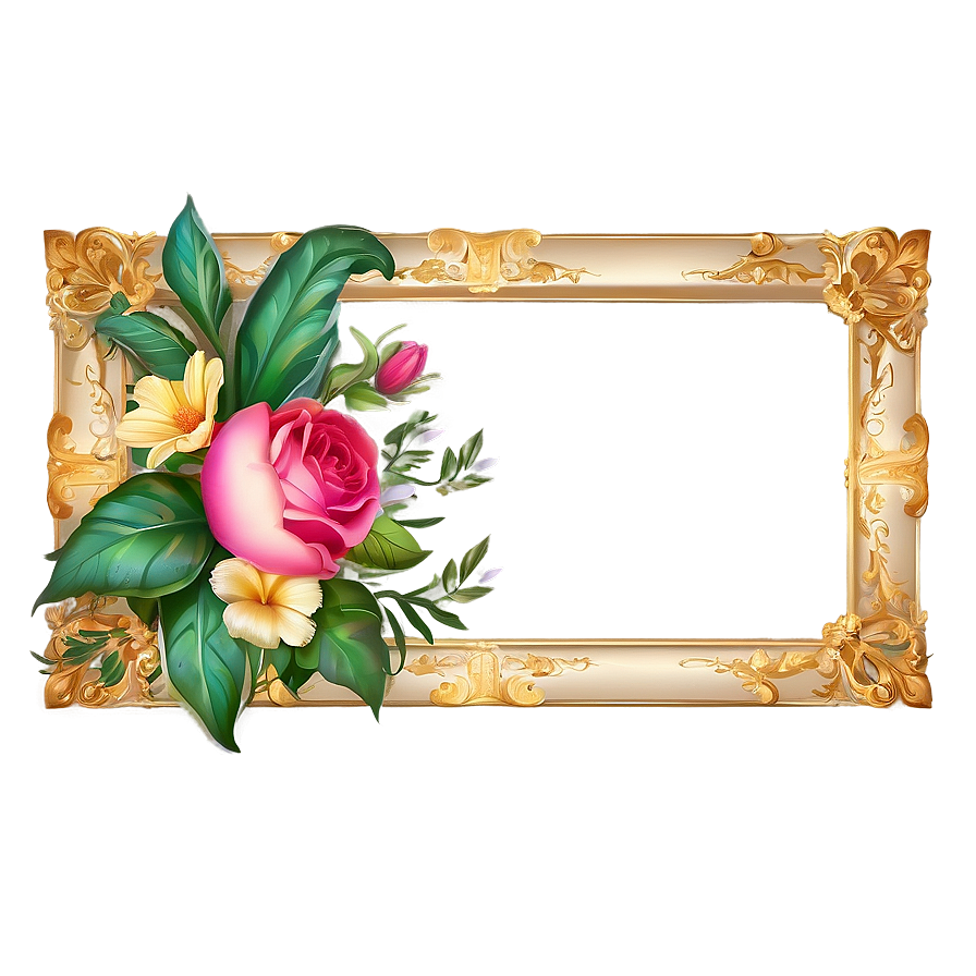 Floral Fancy Frame Png 06132024 PNG Image