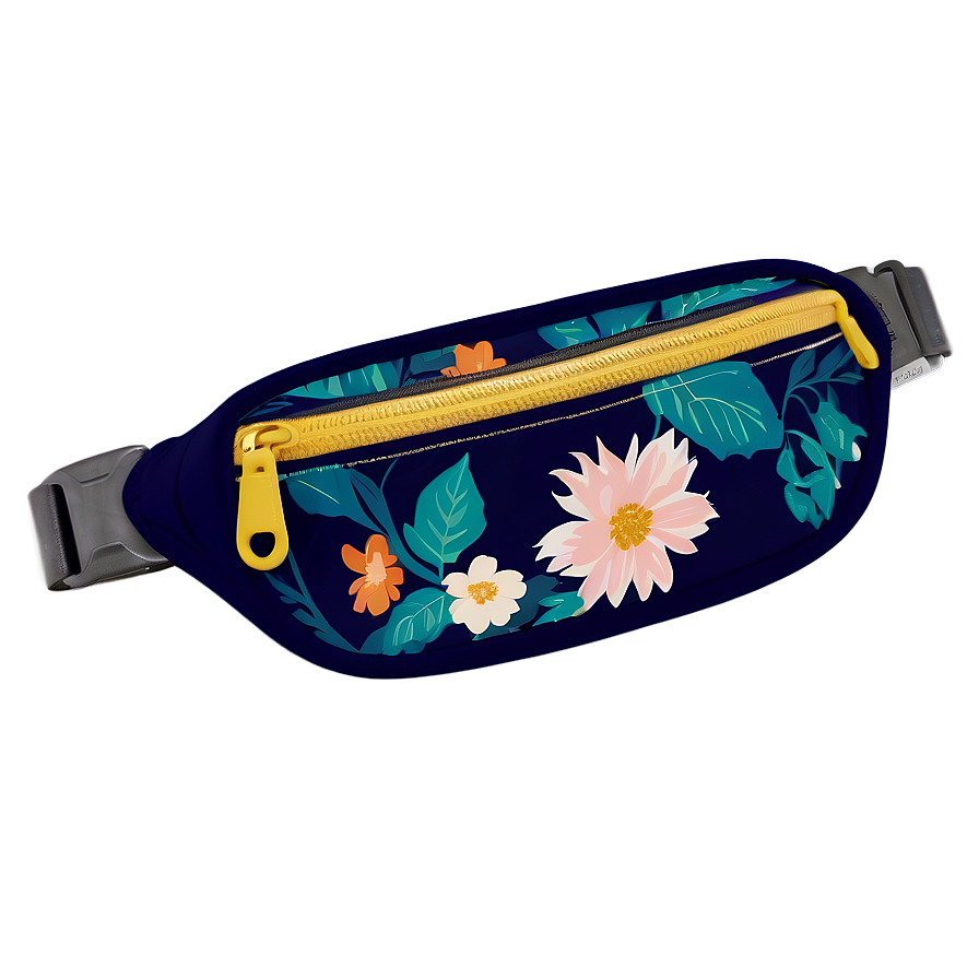 Floral Fanny Pack Png Bmv PNG Image