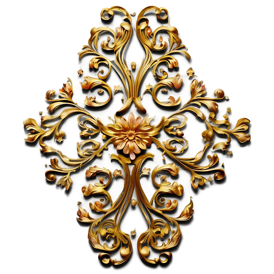 Floral Filigree Motif Png Dkx93 PNG Image