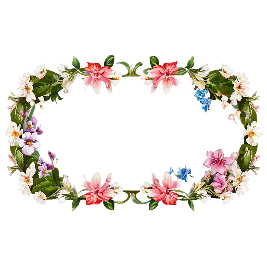 Floral Frame Border Png 32 PNG Image