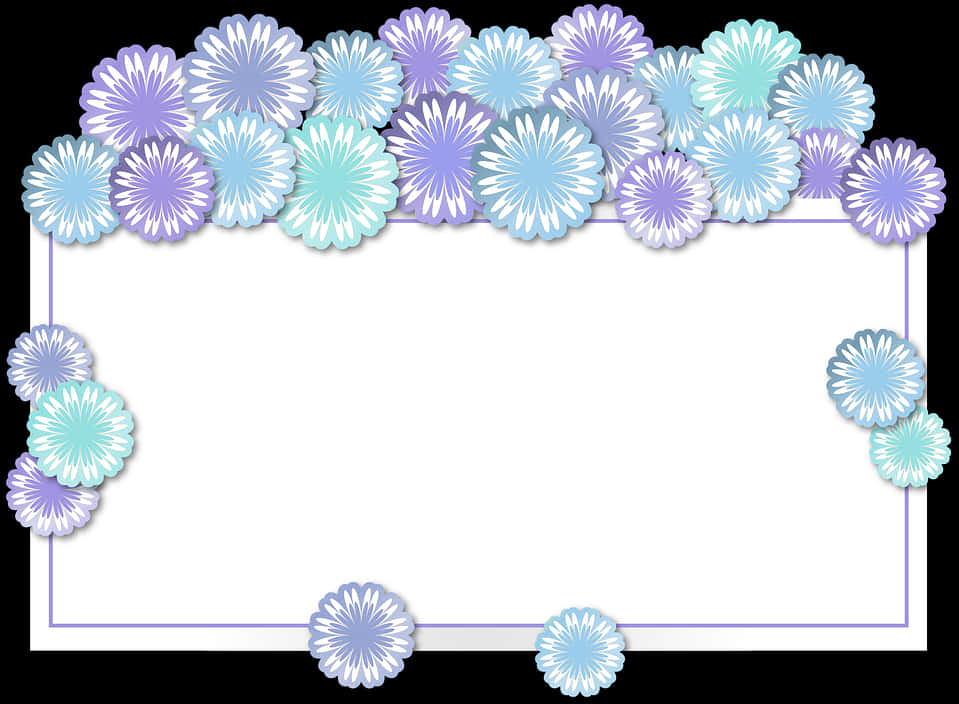 Floral Frame Design PNG Image