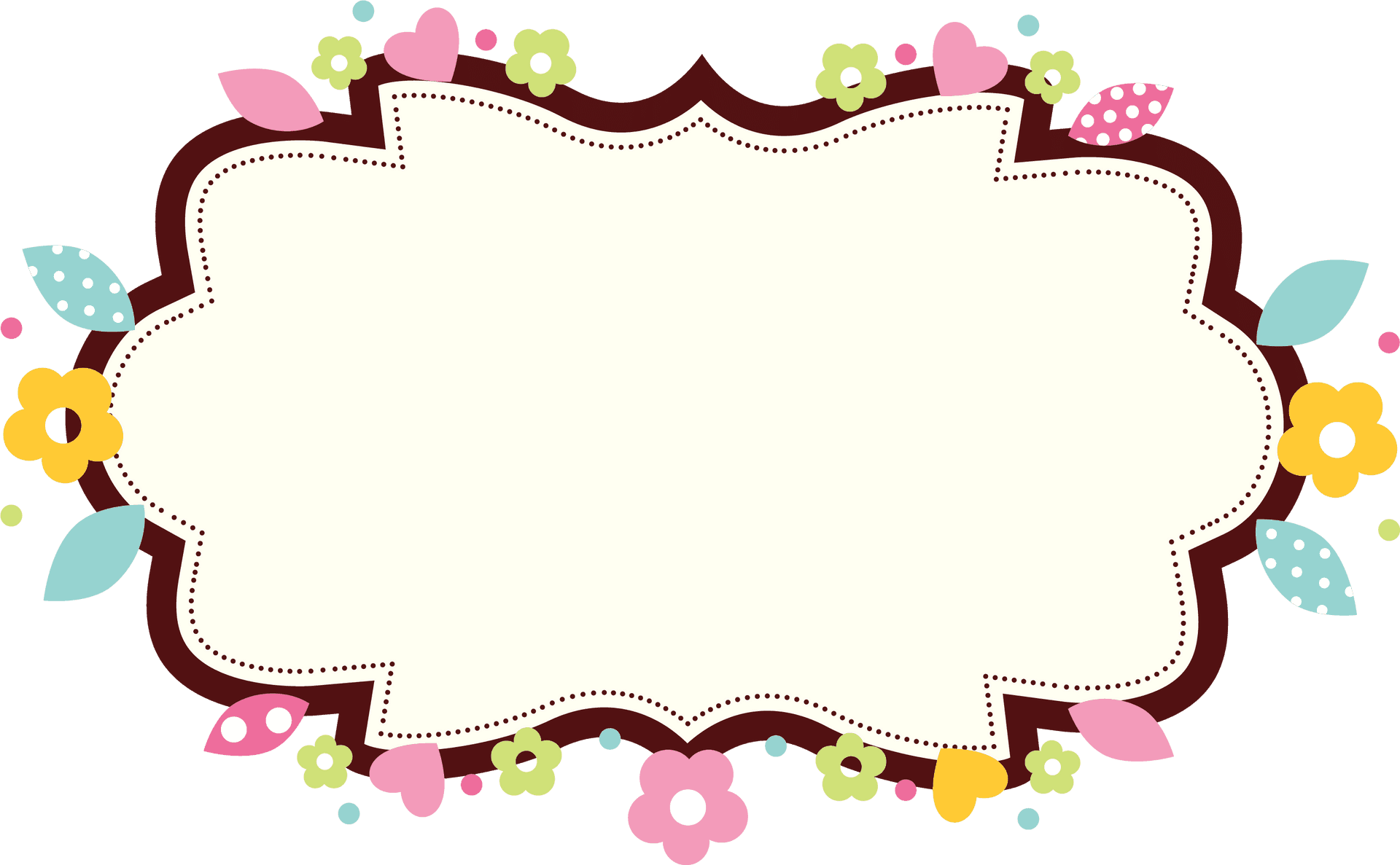 Floral Frame Design PNG Image