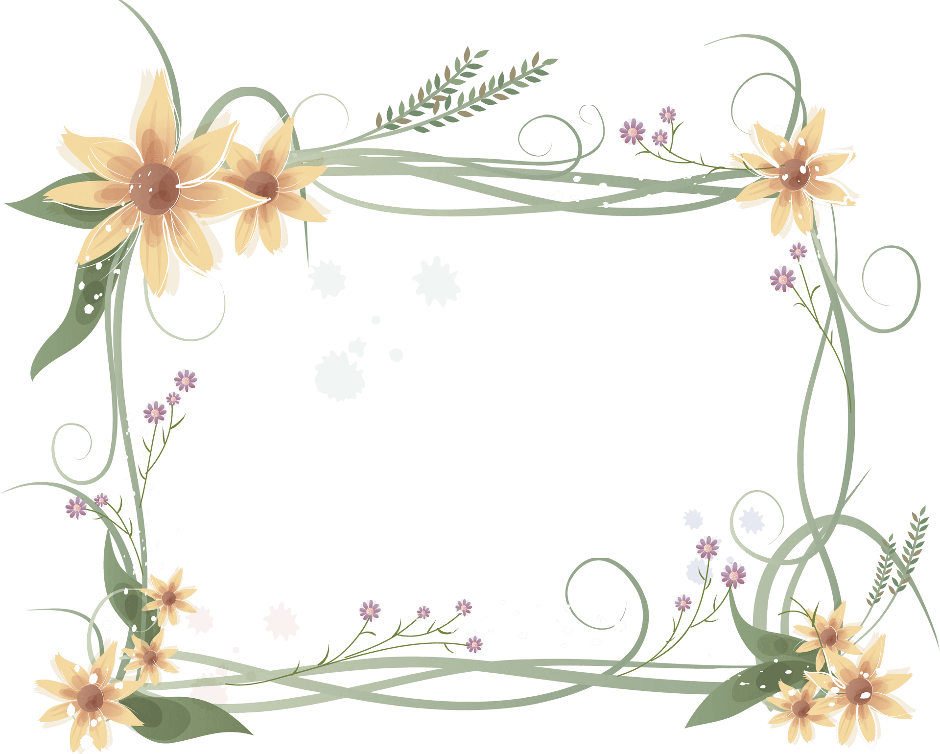 Floral Frame Design.png PNG Image