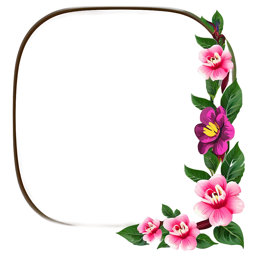 Floral Frame Design Png Lob65 PNG Image