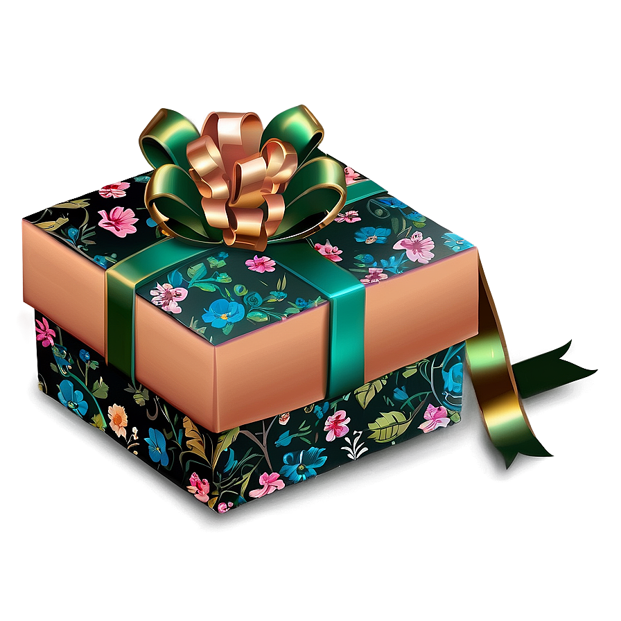 Floral Gift Box Png Sfy10 PNG Image