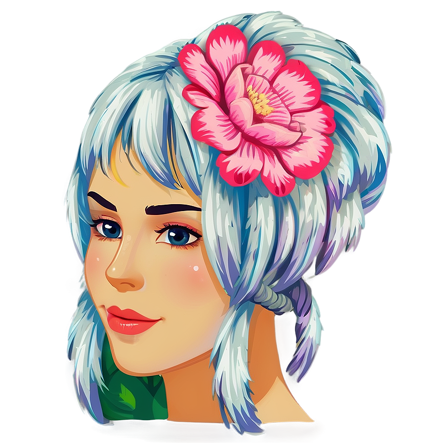 Floral Hair Clipart Png Cnr PNG Image