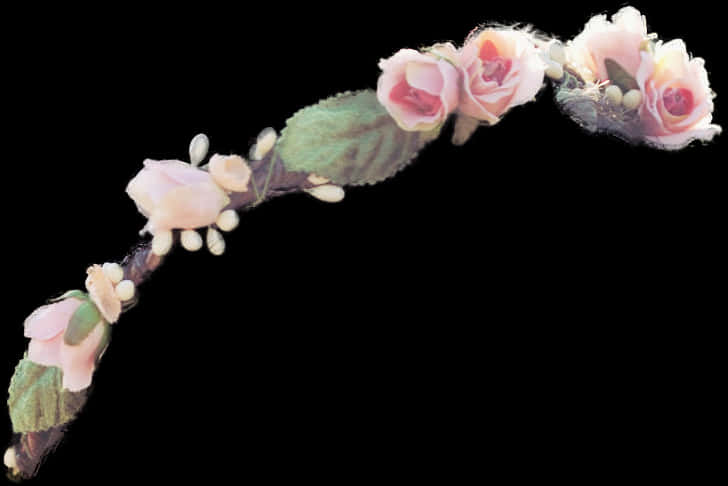 Floral Hair Crown Accessory PNG Image