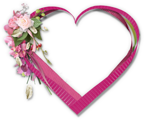 Floral Heart Frame P N G PNG Image