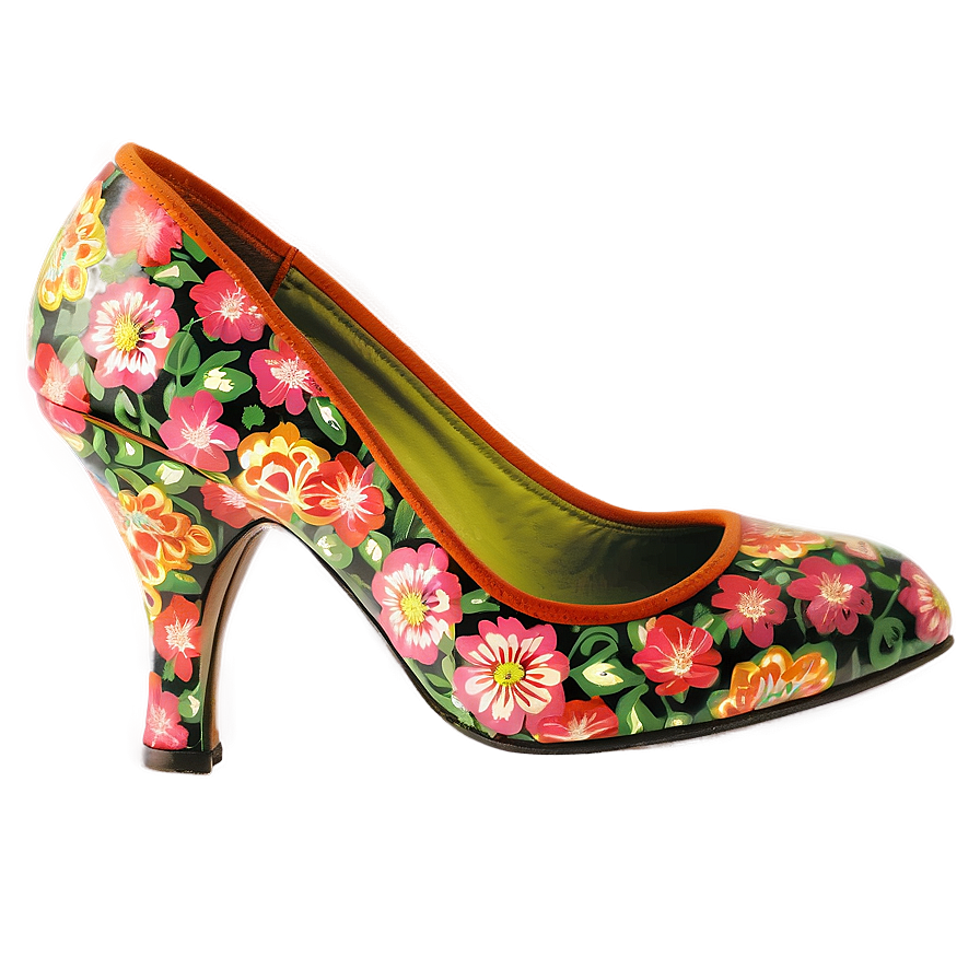 Floral Heel Png Pjv29 PNG Image