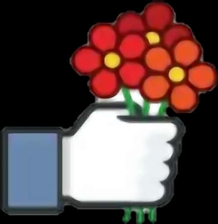 Floral Like Button PNG Image