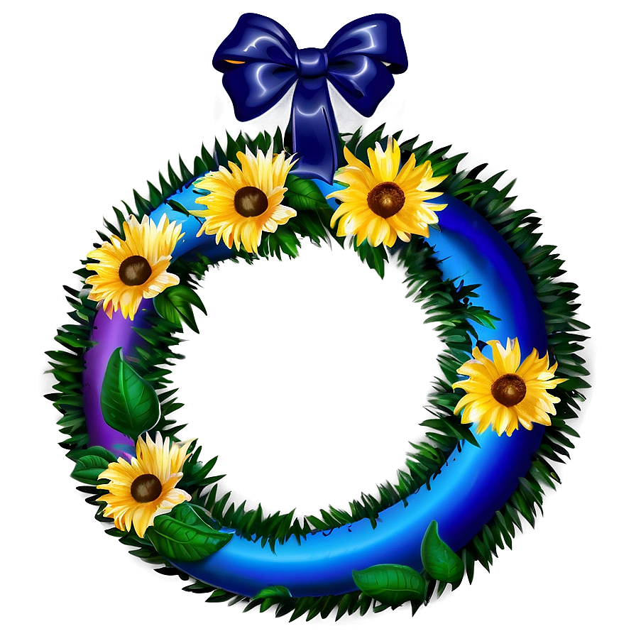 Floral Memorial Wreath Png Vqj15 PNG Image