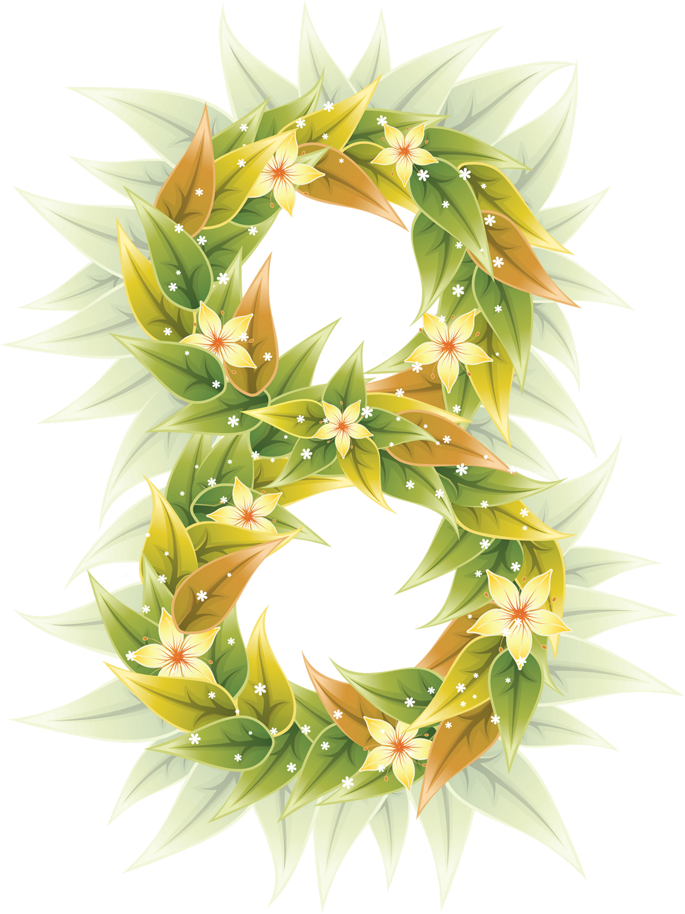 Floral_ Number_8_ Illustration.png PNG Image