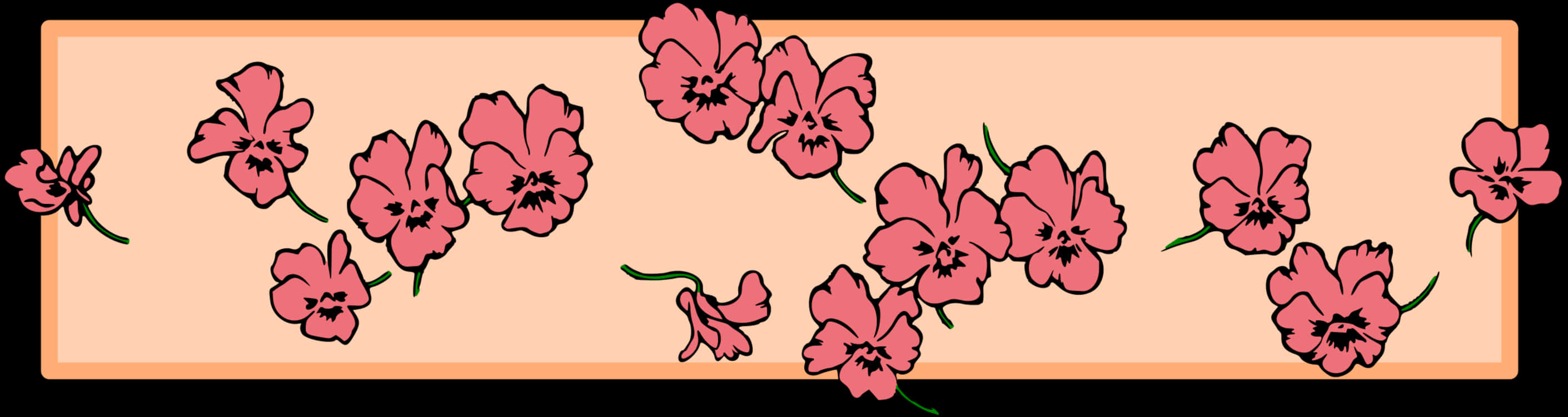 Floral Page Divider PNG Image