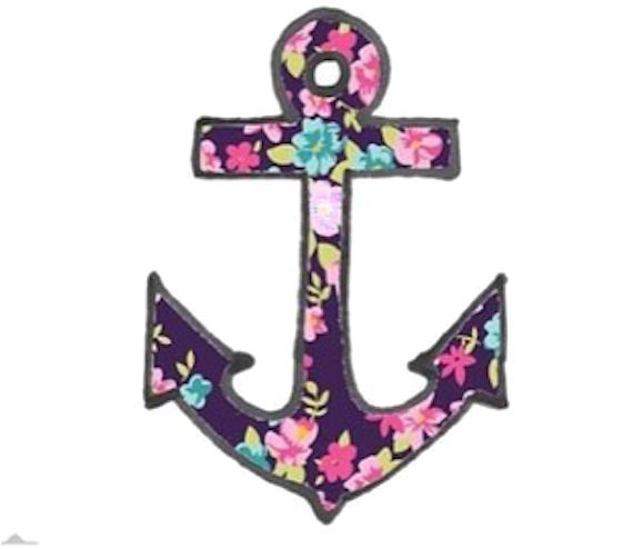 Floral Pattern Anchor PNG Image