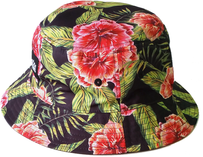 Floral Pattern Bucket Hat PNG Image