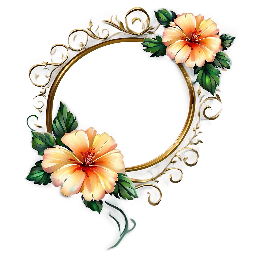 Floral Pattern Frame Png Wjo91 PNG Image